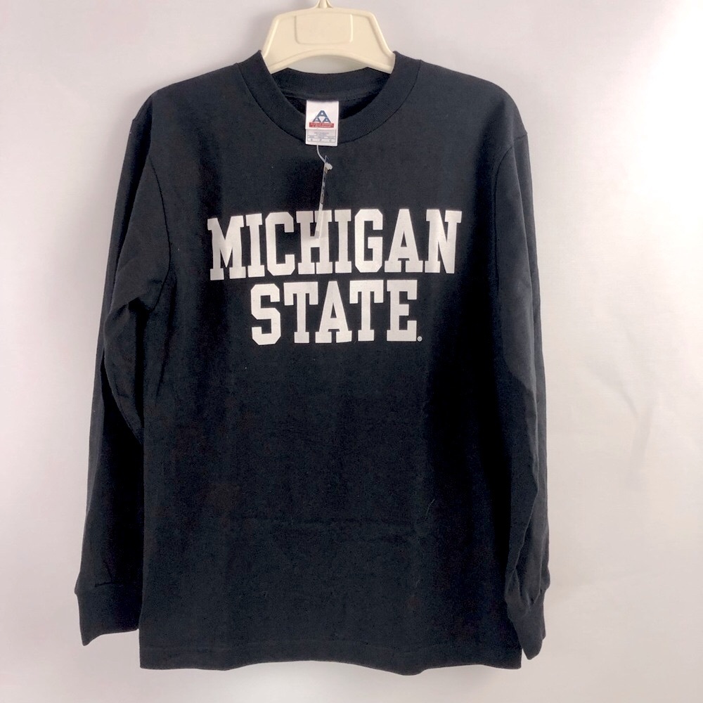 NWT Steve & Barrys University Sportswear Michigan black long sleeve T-Shirt